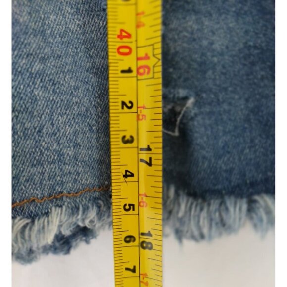 BCBG Girls 6X Denim Overalls With Distressed Detailing & Frayed Hem, NWOT - Picture 10 of 10